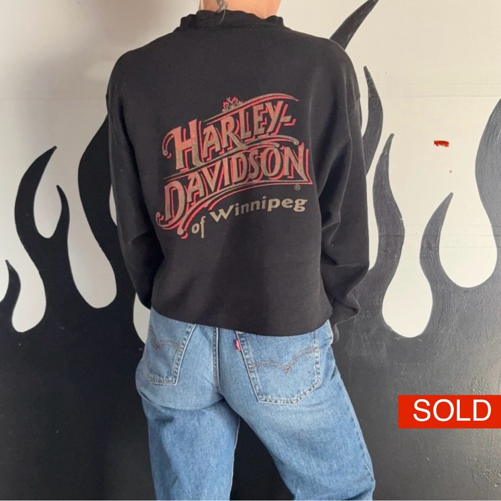 ❌SOLD❌Vintage Harley-Davidson Black Rolling Thunder Sweater